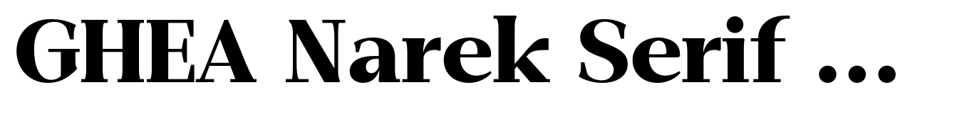 GHEA Narek Serif ExtraBold